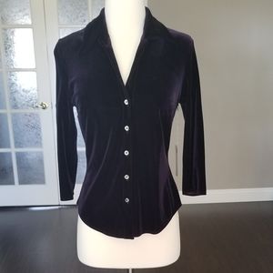 Laundry by Shelli Segal velvet shirt S